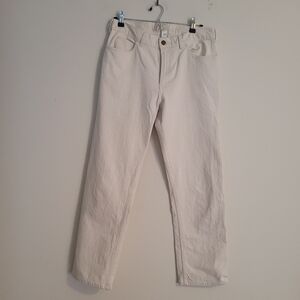 Creatures of Comfort Cream Straight-Leg Jeans Women's 8